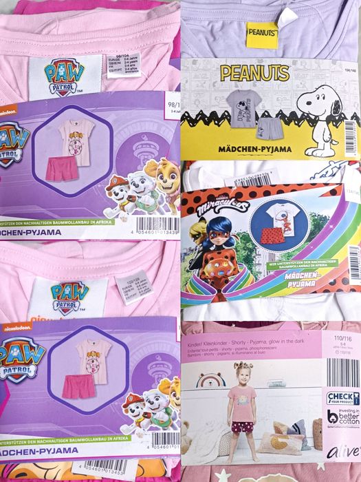 Детская летняя пижама домашний костюм футболка шорты для девочки Lidl