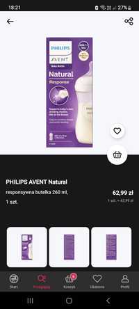 Butelka philips avent+smoczki