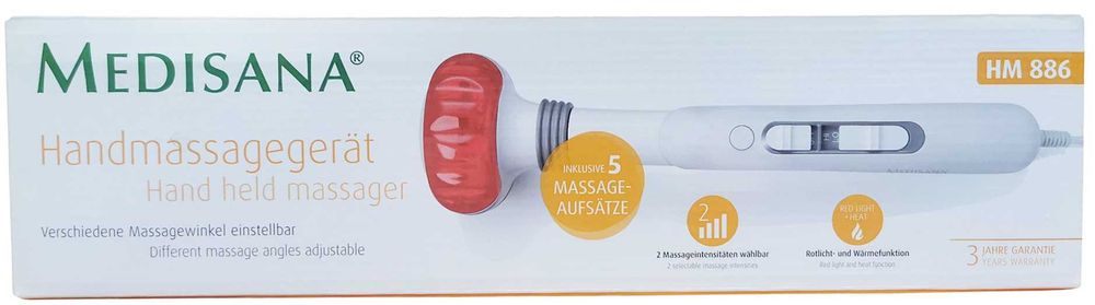 Masażer Medisana HM 886 wibracje 2 tryby + promienie + łamany 3 kąty
