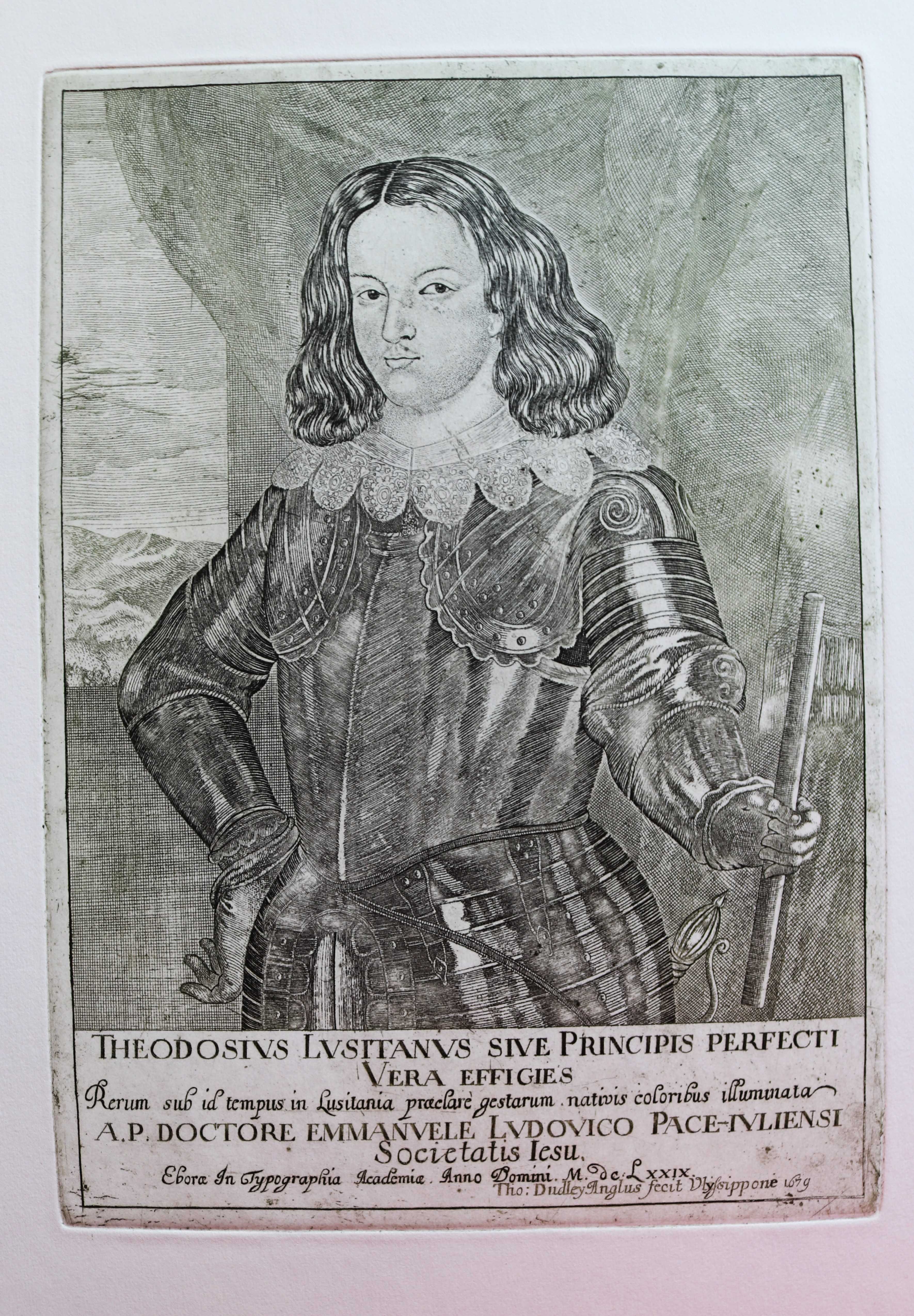 D. Teodósio de Bragança, 1º Príncipe do Brasil, gravura aberta em 1679