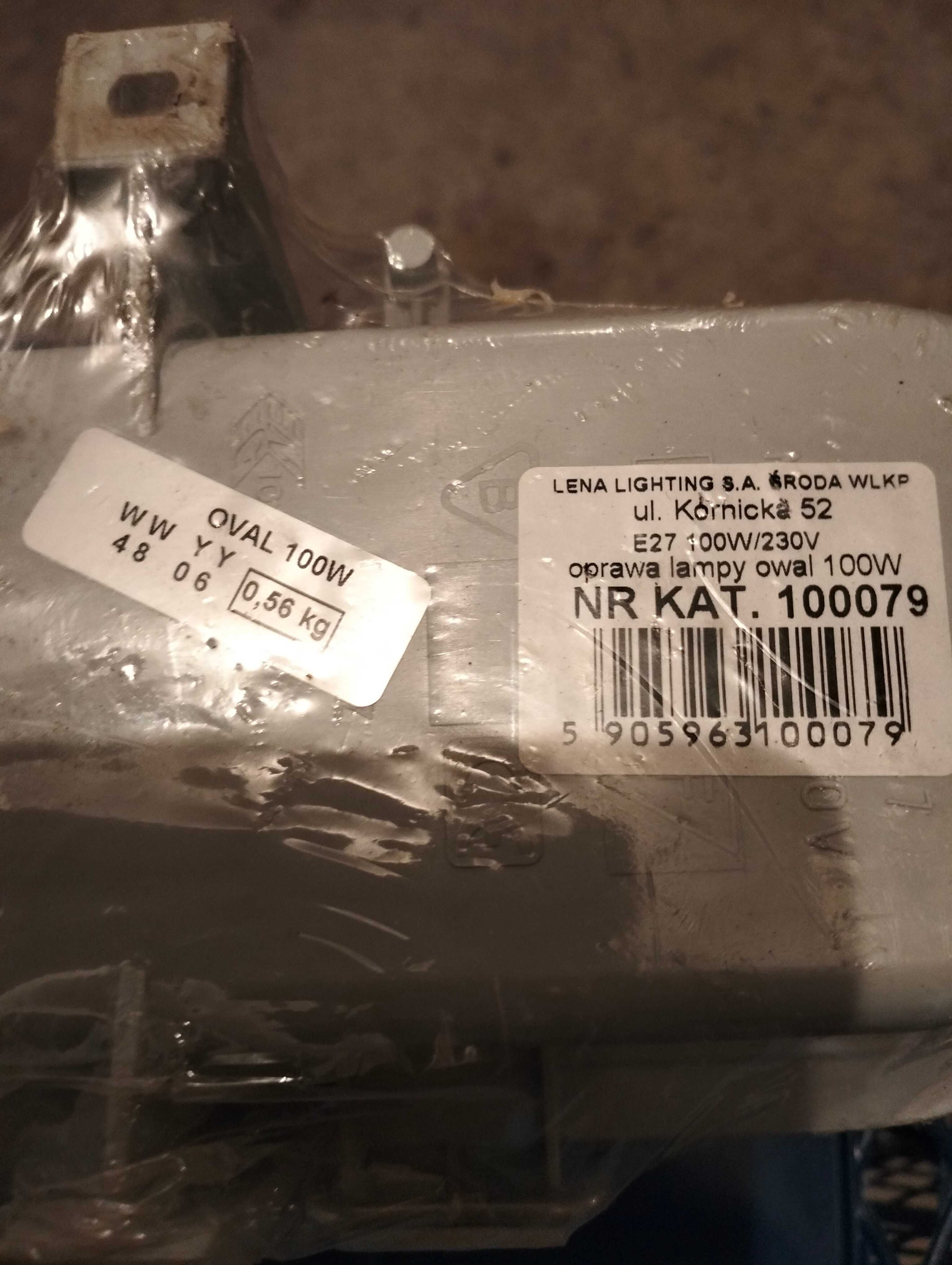 Nowa hermetyczna zafoliowana oprawa lampy owal 100W