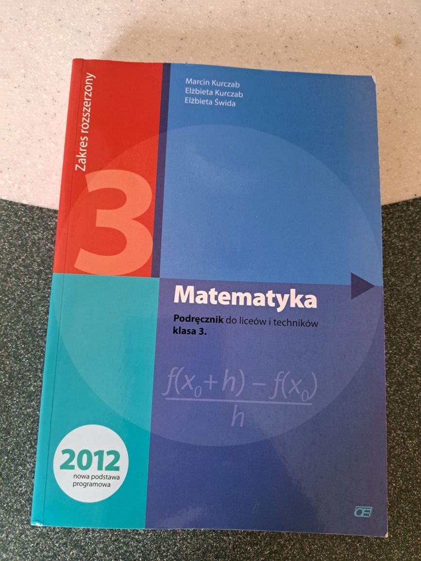 Jak nowa Matematyka Kurczab klasa 3 poziom rozszerzony