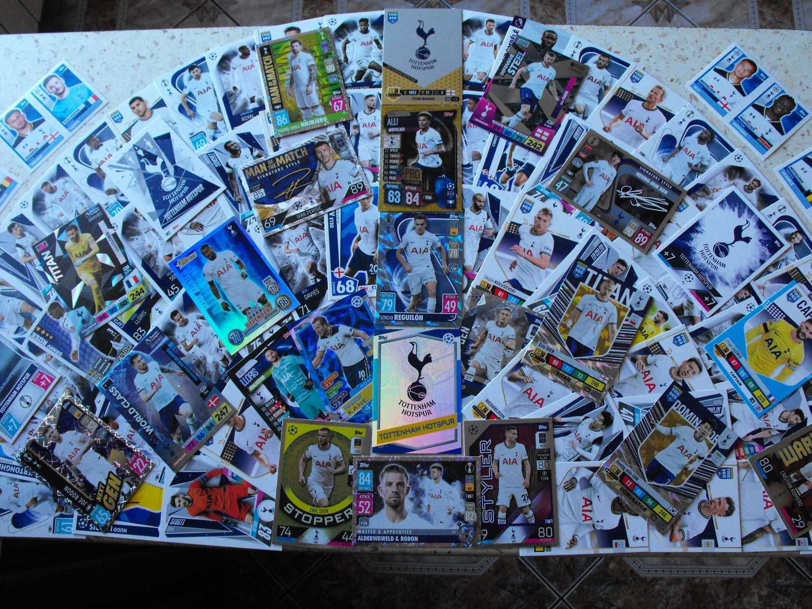 TOTTENHAM HOTSPUR, zestaw kart FIFA 365 PANINI i inne