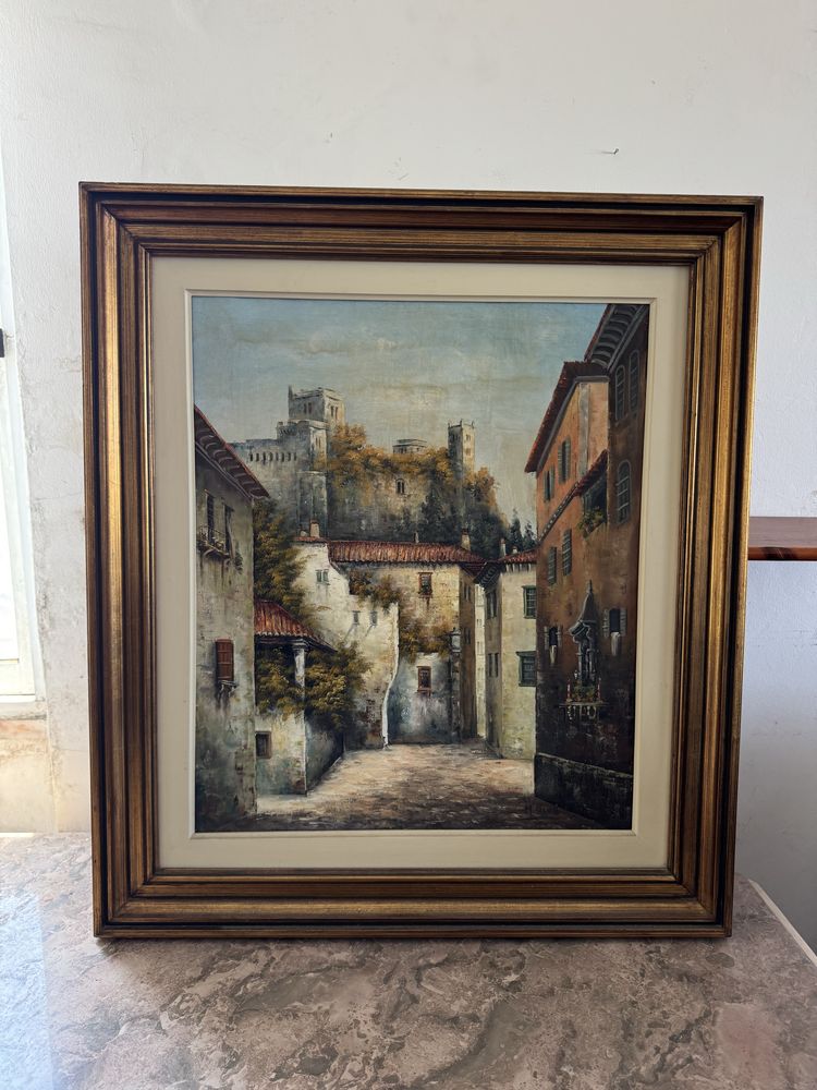 Pintura a óleo quadro antigo
