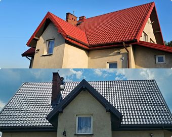 Malowanie natryskowe dachów dachu Mycie kostki brukowej