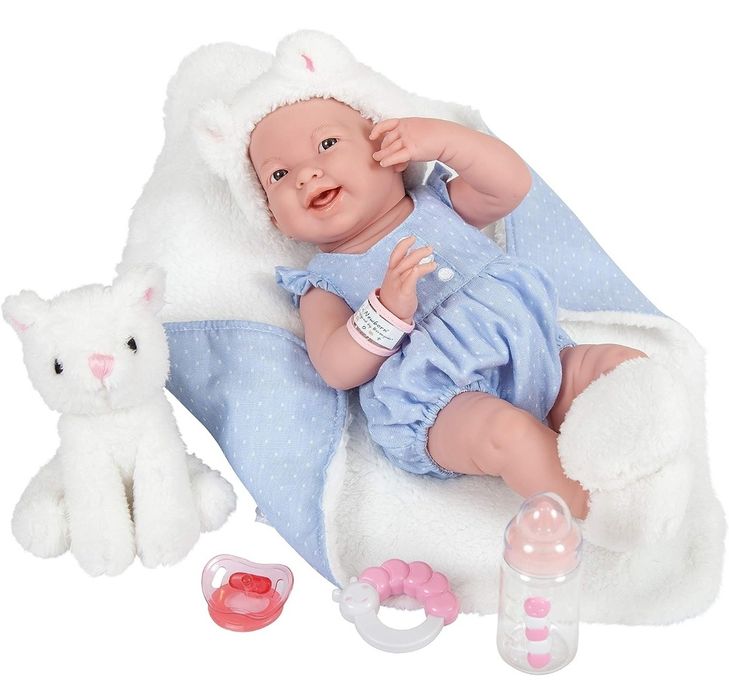 Bebê Reborn 38cm La Newborn inclui tudo da imagem
