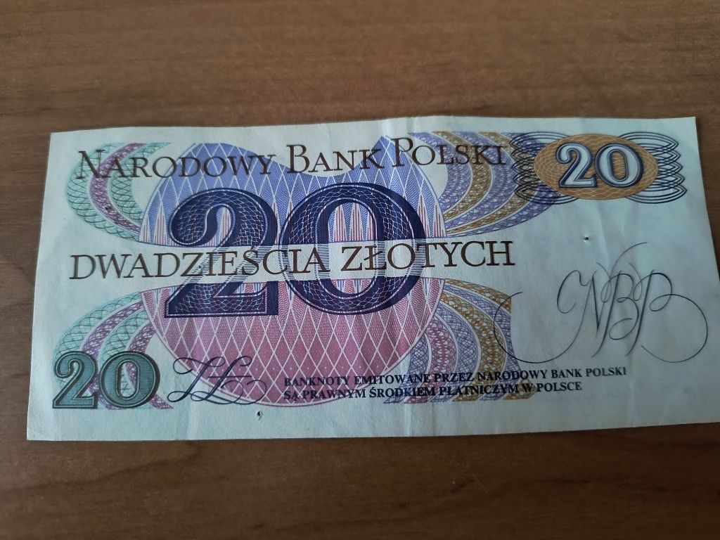 Banknot kolekcjonerski PRL 20 złotych Traugutt