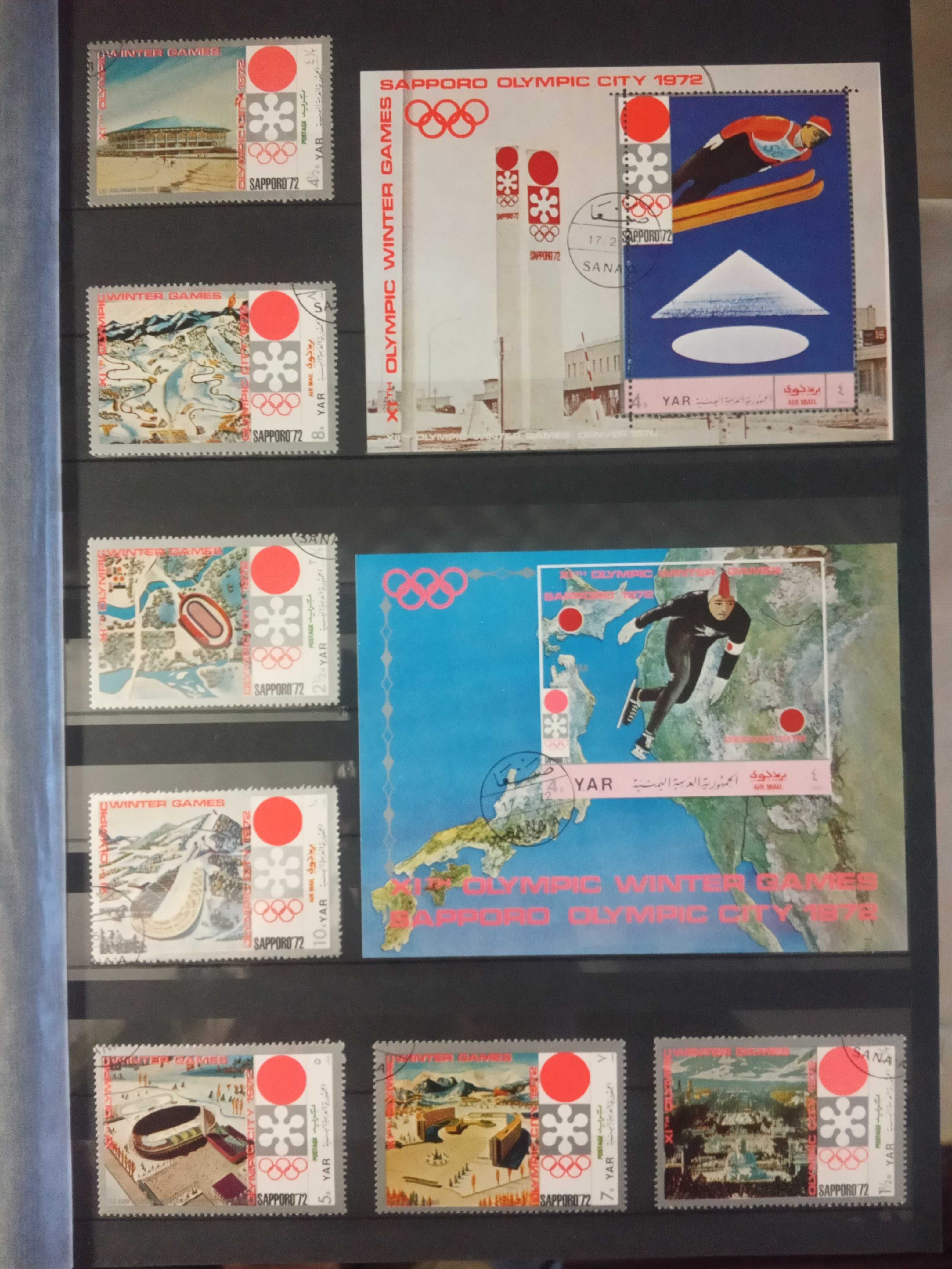 Серии марок и блоков тема "Спорт"