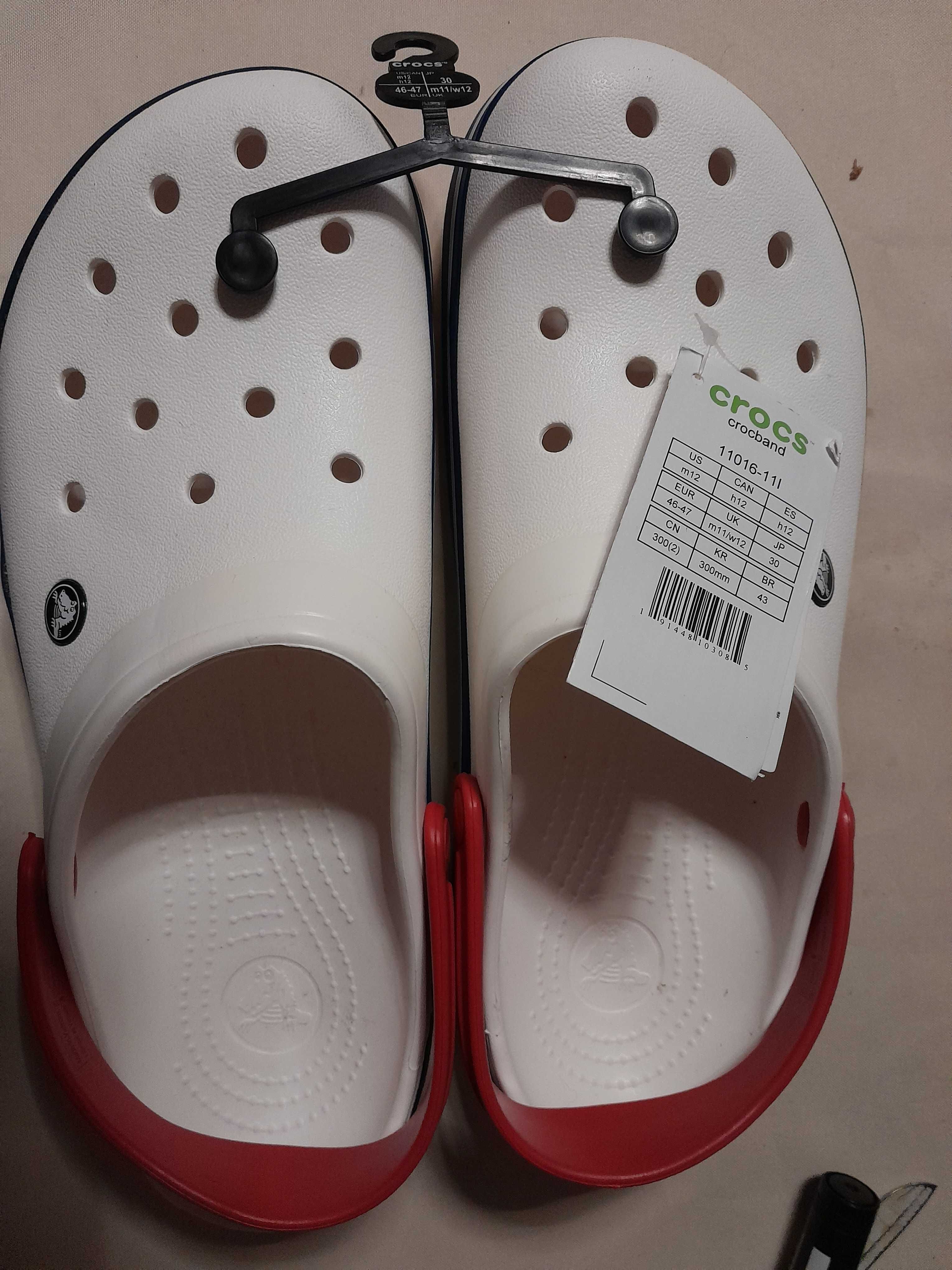 Białe crocsy 46-47 Nowe