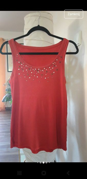 Bluzka damska bez rękawów top S/M/L