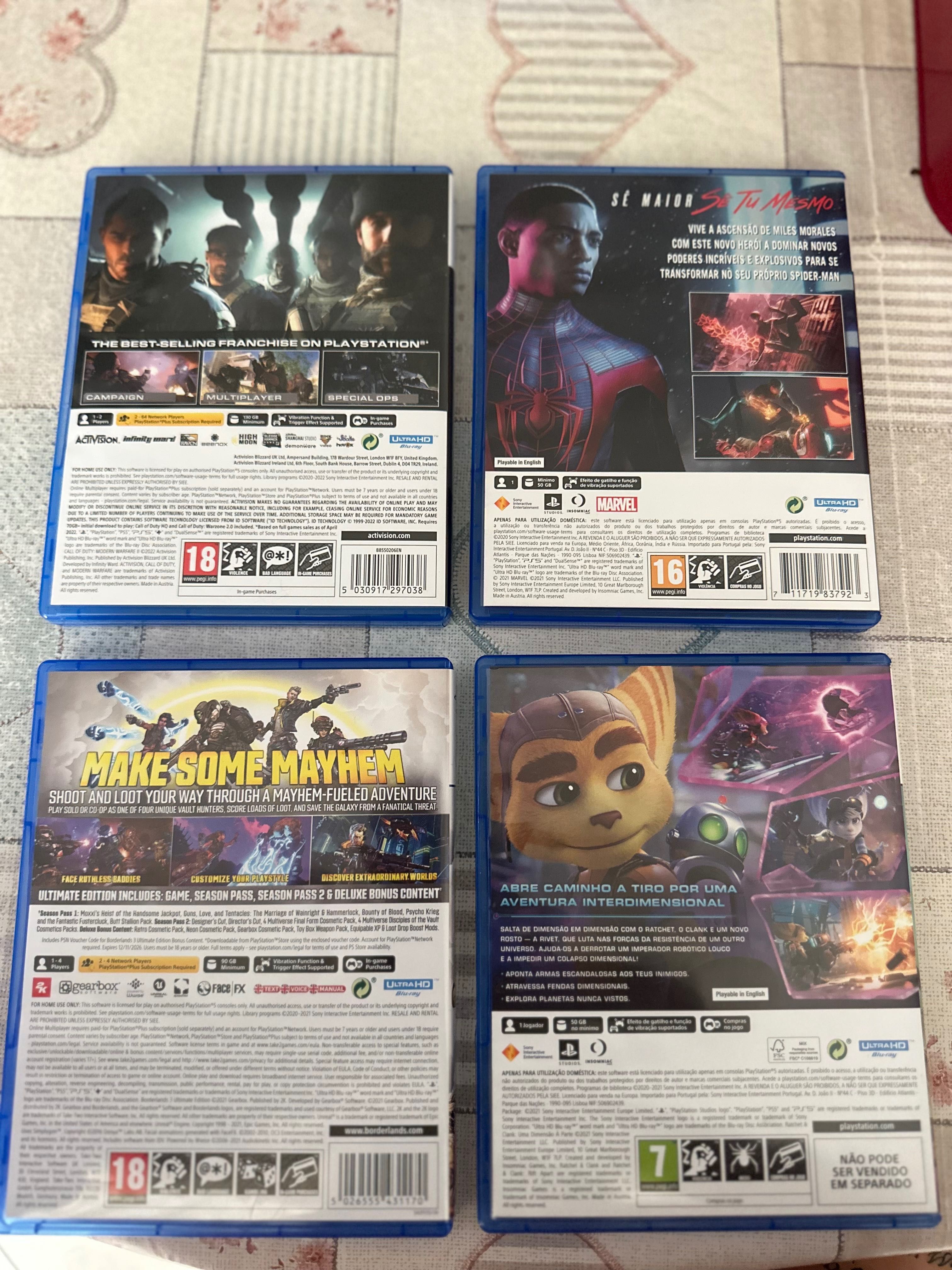 JOGOS PS5 (como novos)