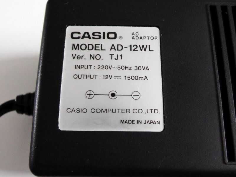 Zasilacz Casio AD-12WL 12V 1.5A Oryginał Japan  CTK , WK