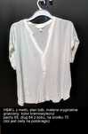 Bluzka biała gnieciona oversize nietoperz H&M 44/46