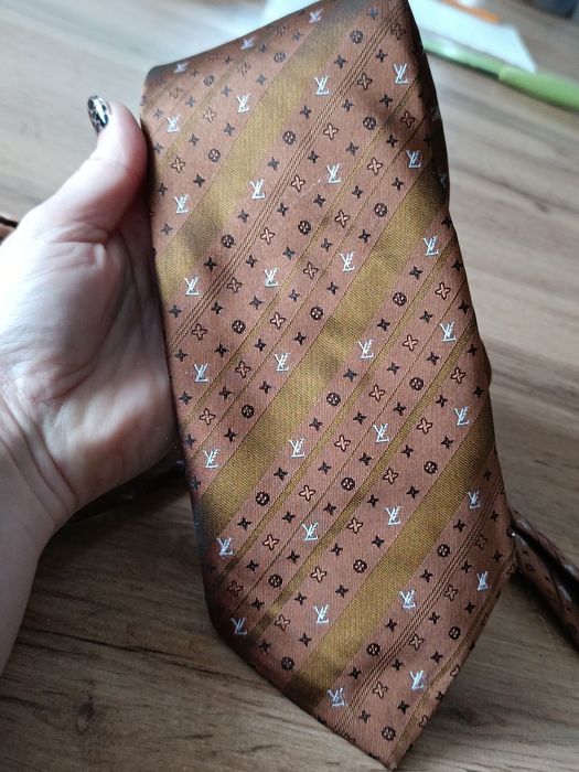 Krawat męskie Louis Vuitton 100% Silk jedwab