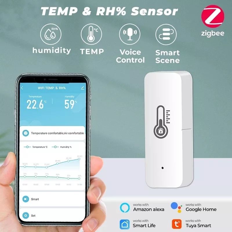 Датчик температуры zigbee  tuya