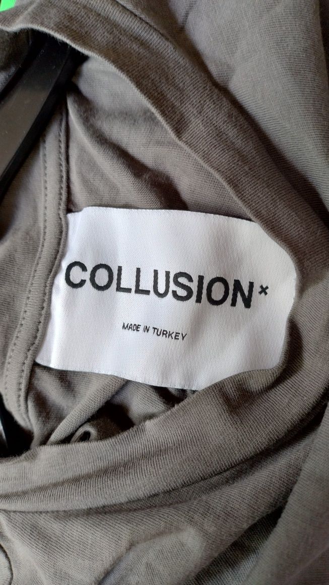 Koszulka na długi rękaw Collusion z nadrukiem z tyłu XS