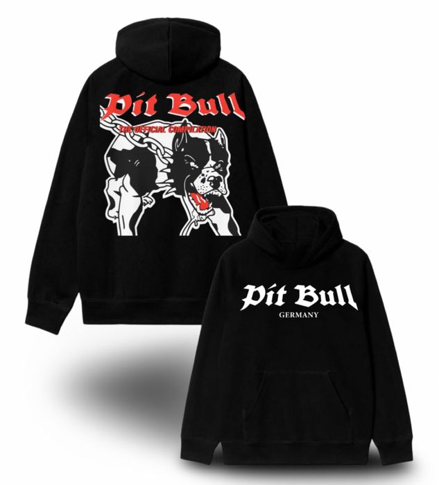 Худи Pit Bull Germany Casual Logo пит буль черное толстовка Новинка