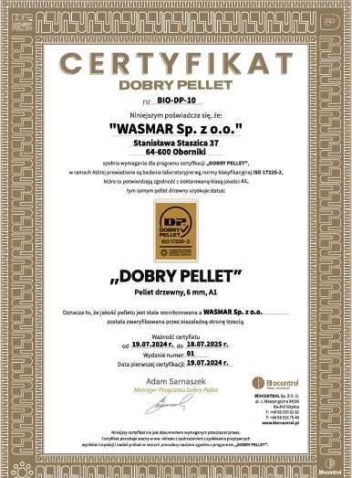 PELLET BIZON certyfikowany A1 - Chludowo