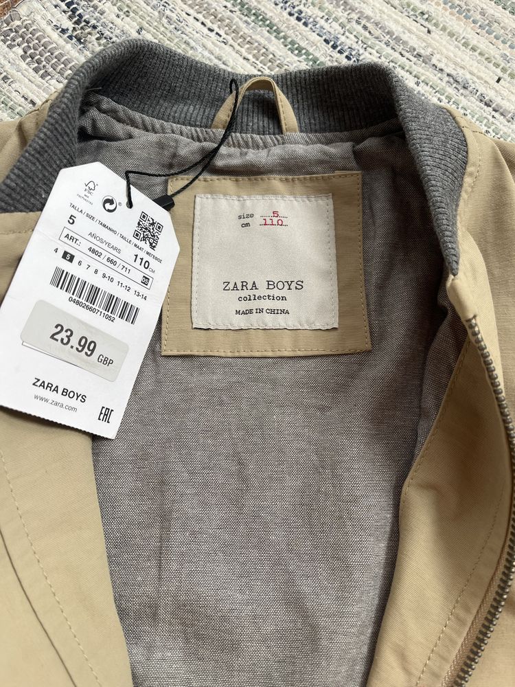 Ветровка бомпер куртка на мальчика хлопчика zara 104/110 4/5