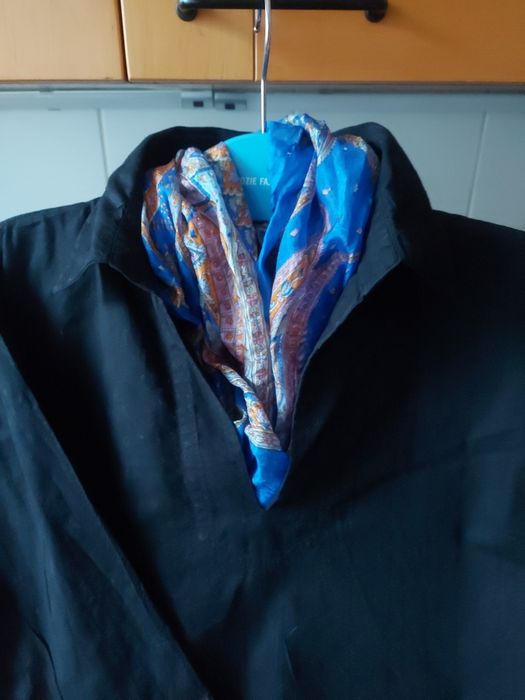 Atmosphere zgrabna bluzka/tunika cotton black ażur r L/40 - 42