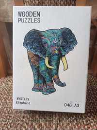 Puzzle drewniane Słoń A3