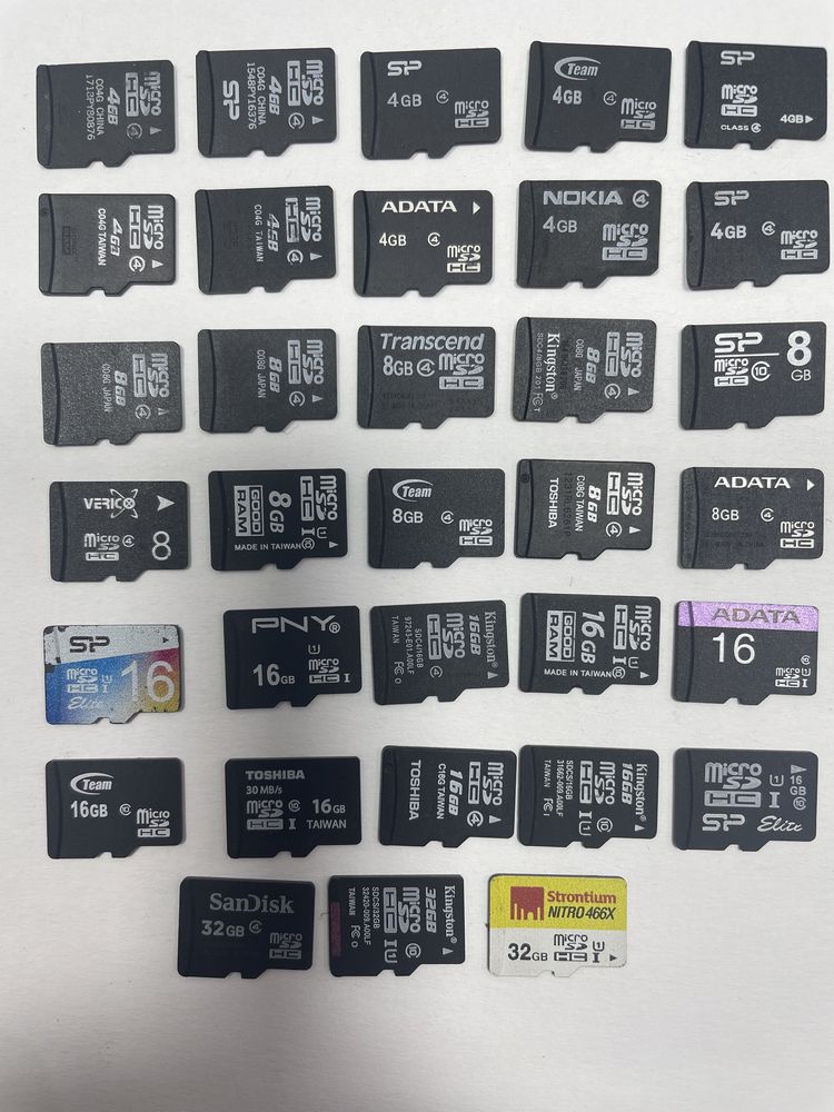 Карта памяти б/у microSD 8гб,16гб флешка, Samsung,transend