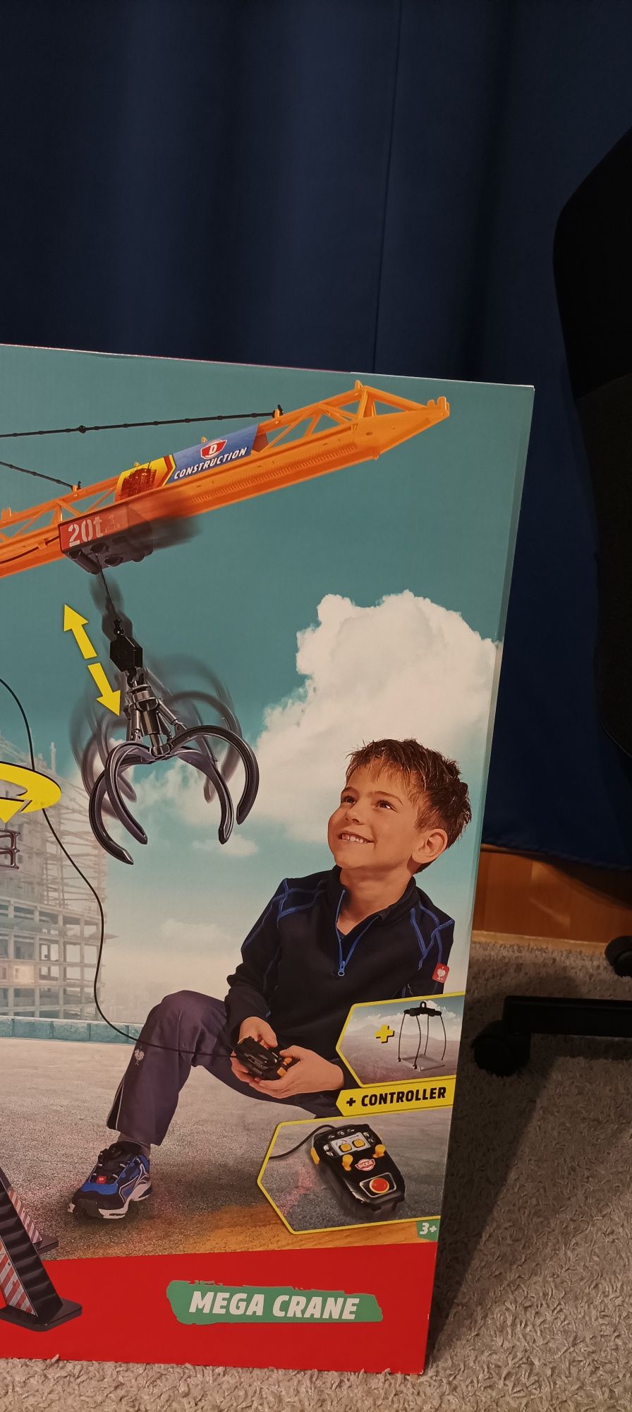 Dickie Toys MEGA Zabawkowy Dźwig zdalnie sterowany z pilotem