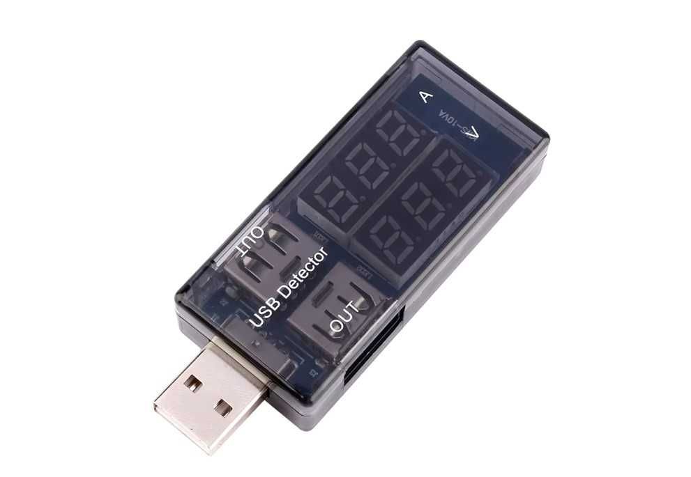 Tester USB 5V 12V pomiar napięcie prąd