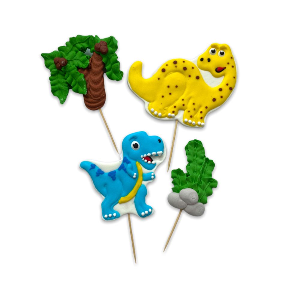 Украшение сахарные фигурки на тортик Динозавры 2D №1 для мальчиков