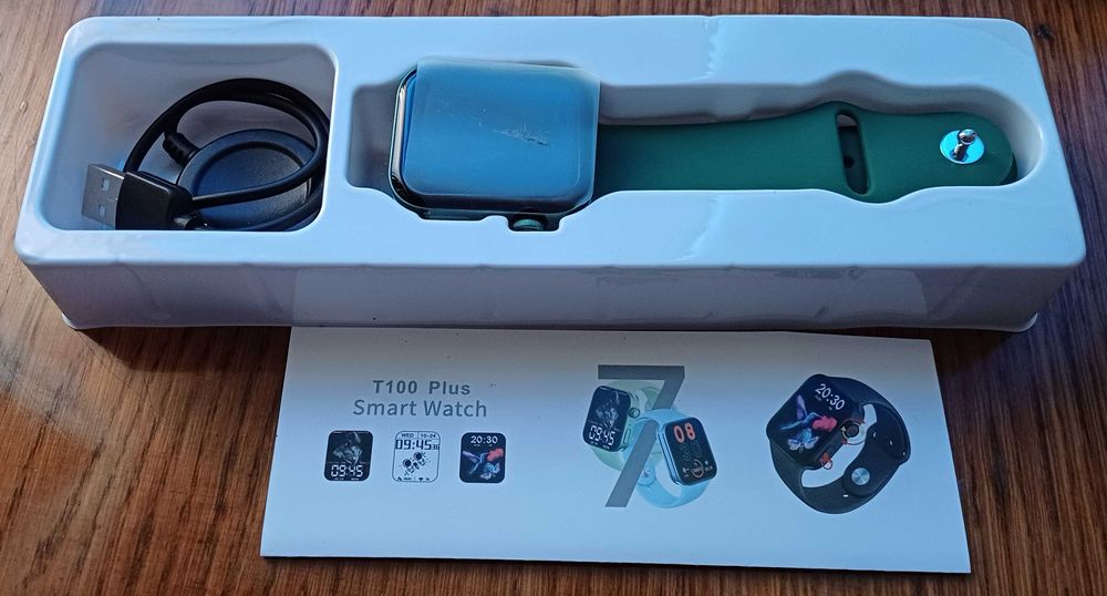 Смарт годинник T100 plus Black Smart Watch 7 series умные смарт часы