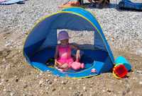Plażowy namiot z basenem dla dzieci