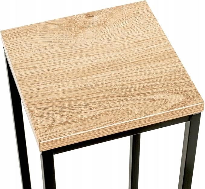 Haku furniture kolumna na kwiaty, mdf, dąb, czarna, kwietnik, stojak
