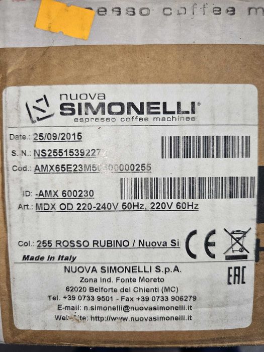 Nuova Simonelli MDX 255 Rosso Rubio młynek do kawy