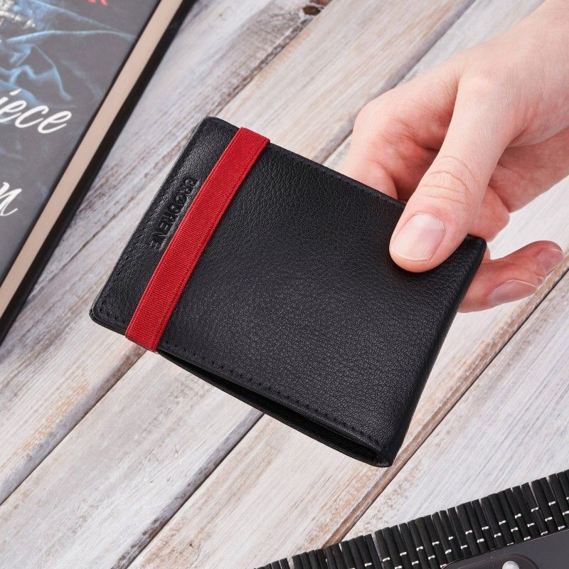 portfel męski skórzany czarny rfid młodzieżowy skóra naturalna