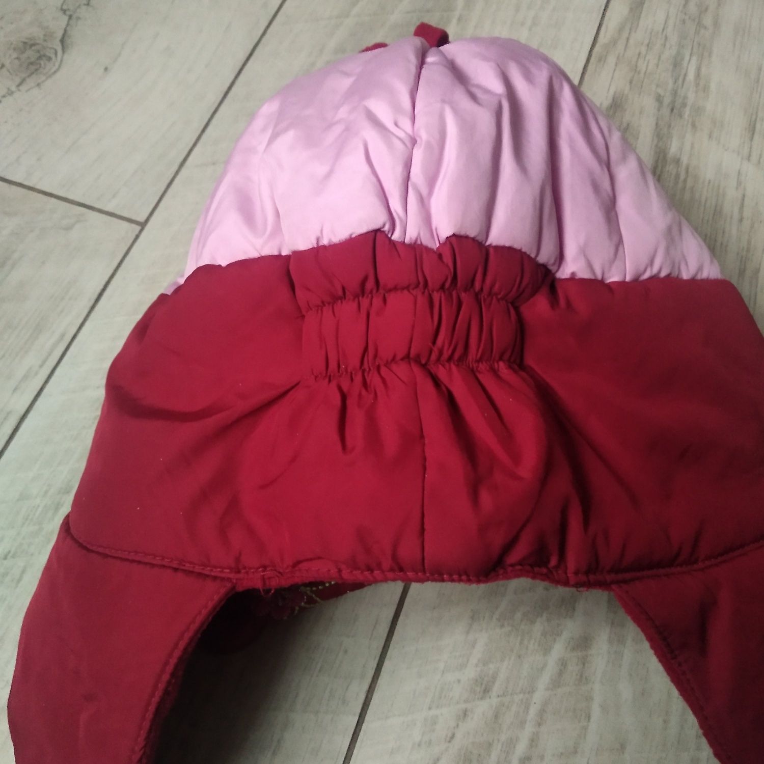 Теплая зимняя шапка ушанка на флисе с утеплителем синтепон для девочки