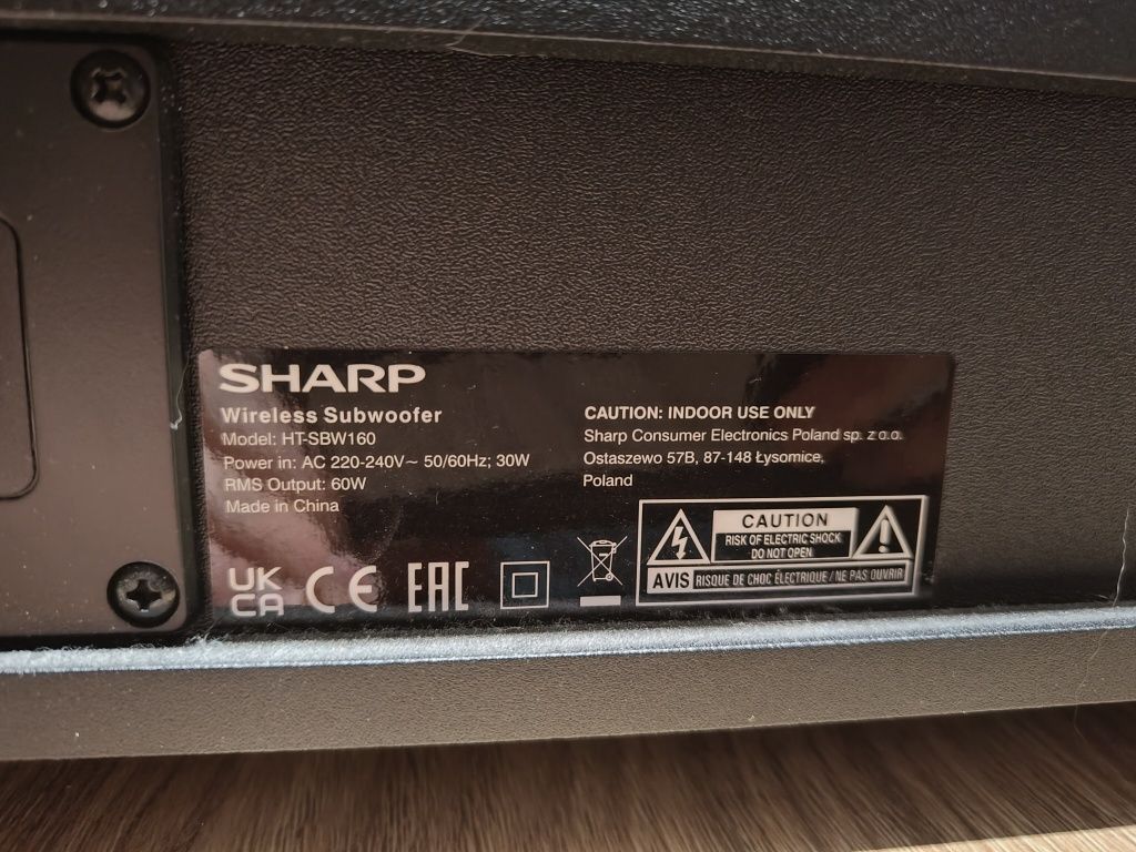 Soundbar + subwoofer Sharp HT-SBW160