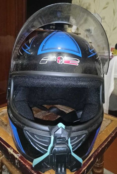 Мотошолом F-2-825-3 (F2) BRILLIANT BLUE, розмір S (55-56)