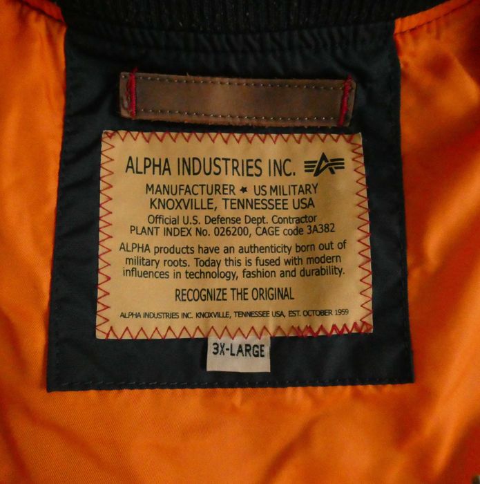 Kurtka ALPHA INDUSTRIES  pilotka LOTNICZA rozmiar 3XL