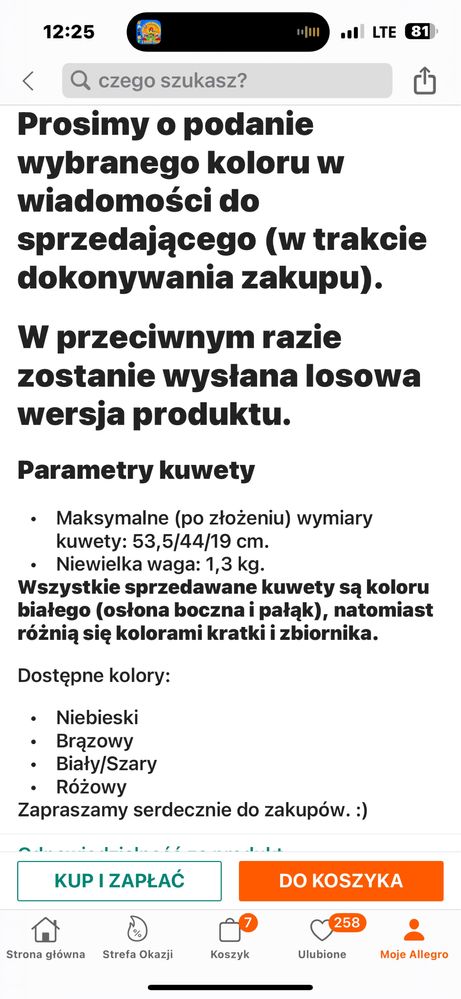 Kuweta dla psa /łóżko dla psa
