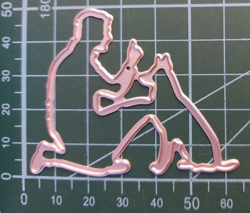 769. Wykrojnik pies z panem scrapbooking