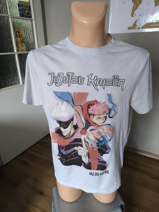 Jujutsu Kaisen t-shirt męski M biały unisex