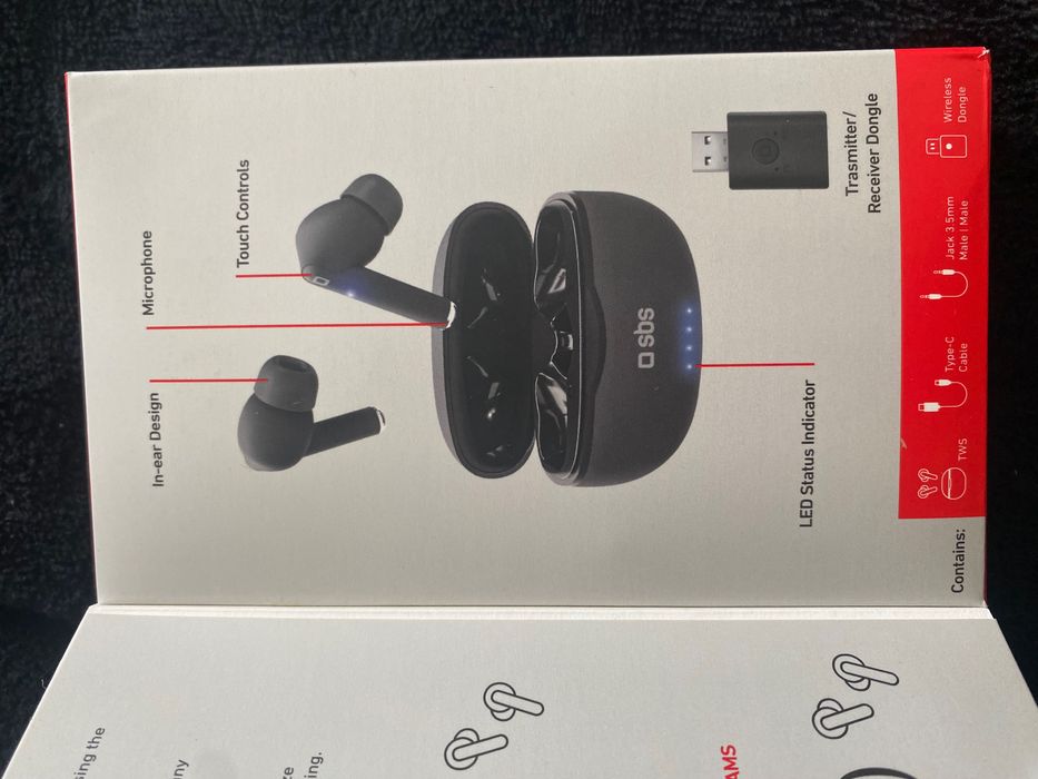 Słuchawki bezprzewodowe Belkin SoundForm Rhythm Czarne NOWE