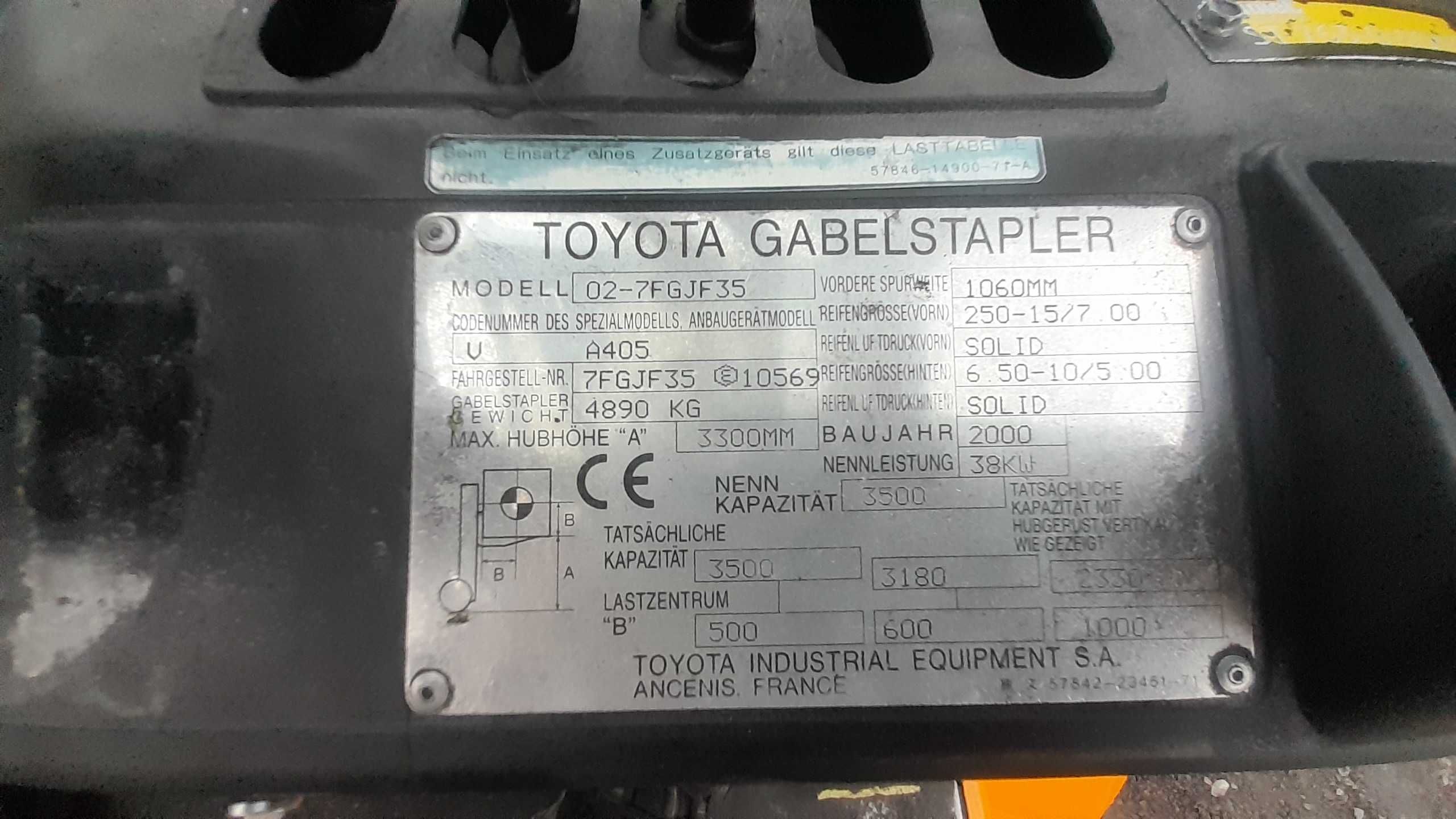 Wózek widłowy Toyota 7FGJ735
