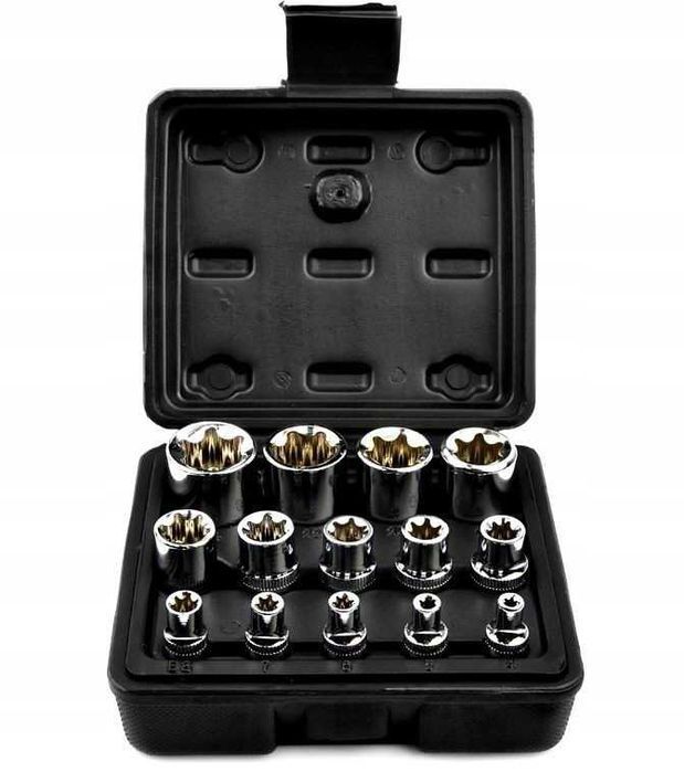 Набор головок TORX 1/4"-1/2" E4-E24 14ед в пластиковом кейсе G13566