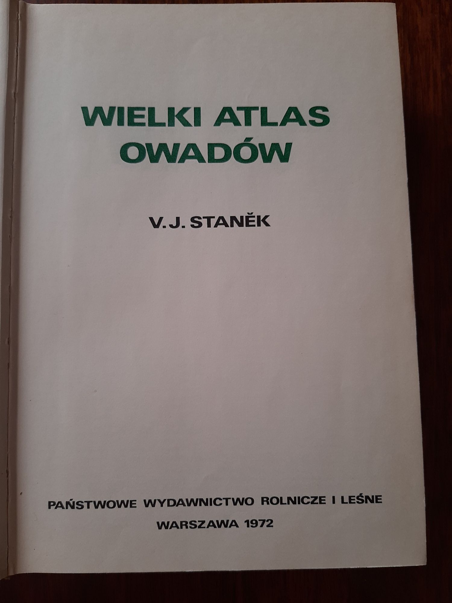 Wielki Atlas owadow.V.J.Stanek.1972.