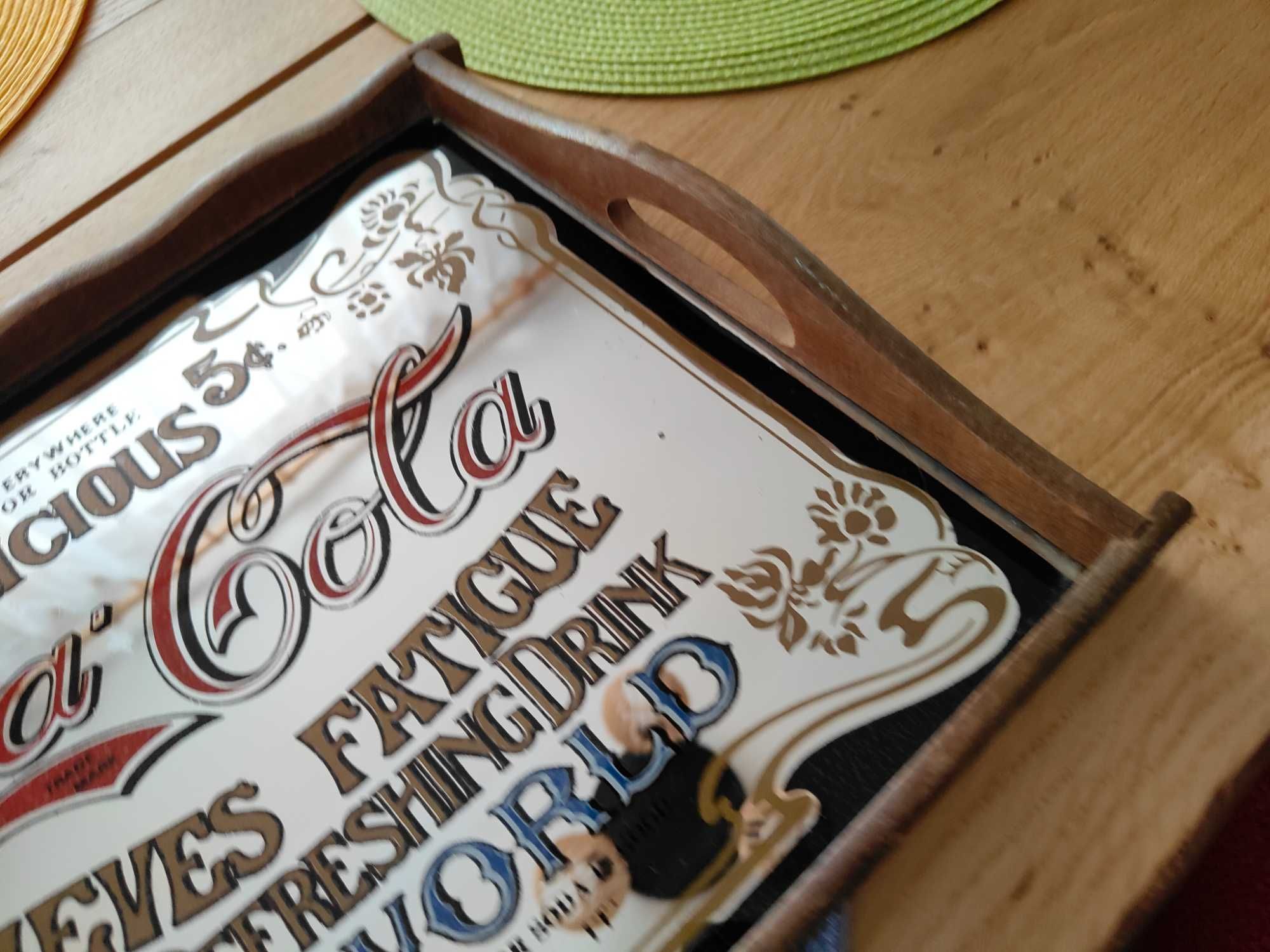 Taca kuchenna Coca Cola lustro dekoracyjne lustro barowe Coca Cola