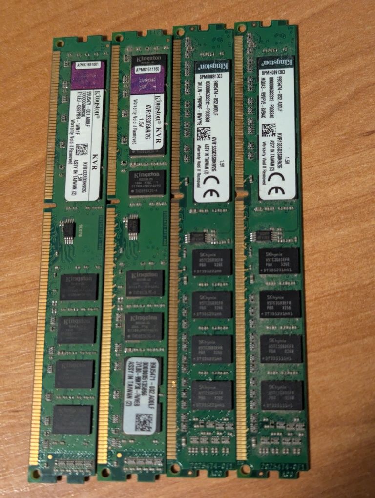 Оперативка 8гб DDR3 (4шт по 2гб) Kingston (ціна за комплект)