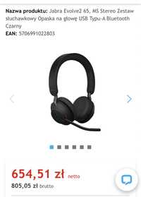 Słuchawki bezprzewodowe Jabra Evolve2 65