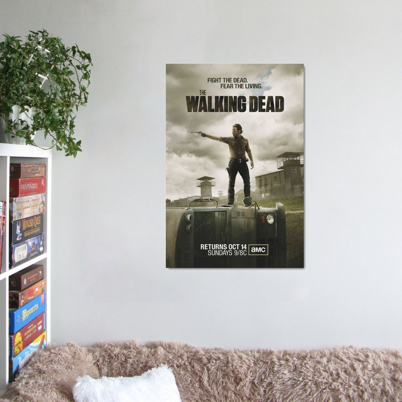 Walking Dead, TWD, Рік Граймс,Ходячі мерці, постер, картина на полотні