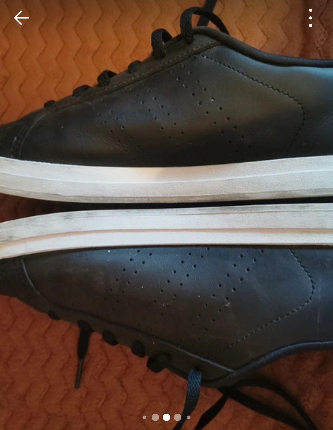 Sneakersy Adidas czarne, sznurowane Courtpoint Base FW7384